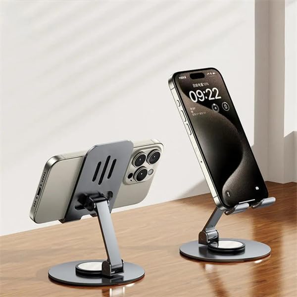 Pbuddy Aluminum Alloy Desk Mobile Phone Holder 360 Turntable Adjustable Table Cell Phone Stand Pbuddy Aluminum Alloy Desk Mobile Phone Holder 360 Turntable Adjustable Table Cell Phone Stand